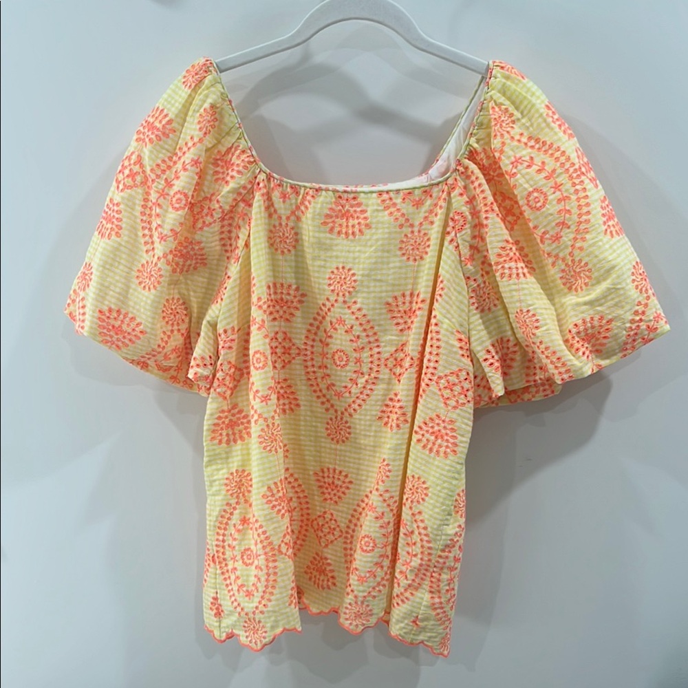 Lily Pulitzer Yellow and Orange Women's Top